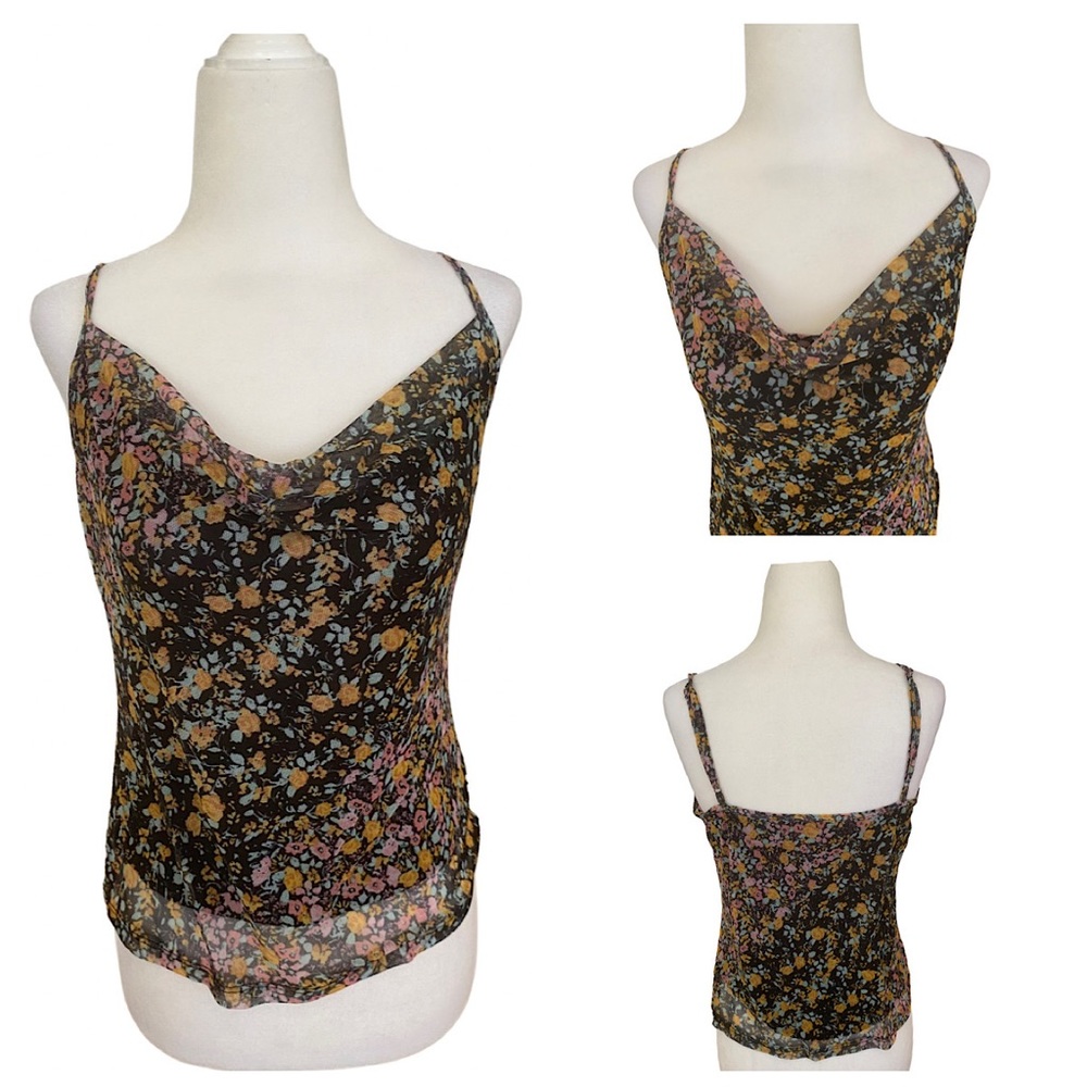 BCBG Generation Floral Spaghetti Strap Blouse. Size: Small.  New With Tag